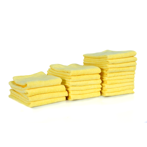 Microfiber towel 40x40cm 300gr yellow 20 pcs.