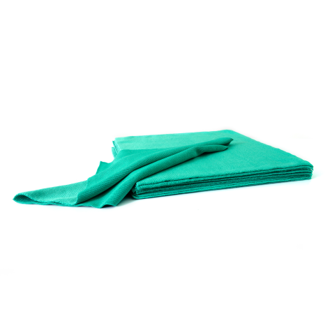 Microfiber towel laser 40x40cm 400gr green 10pcs.